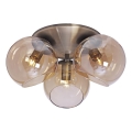 Cottex - Lampa sufitowa CAPELLA 3xE14/40W/230V śr. 37 cm dymiony/brązowy