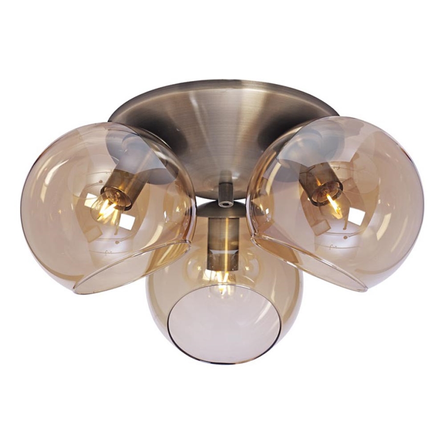 Cottex - Lampa sufitowa CAPELLA 3xE14/40W/230V śr. 37 cm dymiony/brązowy