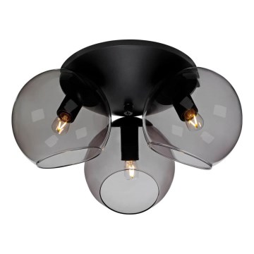 Cottex - Lampa sufitowa CAPELLA 3xE14/40W/230V Ø 37 cm dymione/czarne