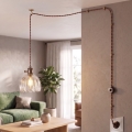 Cottex - Lampa wisząca na przewodzie z wtyczką NORA 1xE14/5W/230V przezroczysta