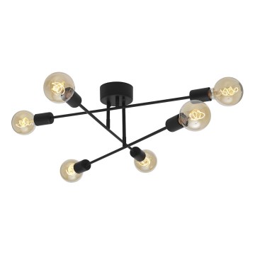 Cottex - Przysufitowy żyrandol BATON 6xE27/60W/230V czarny