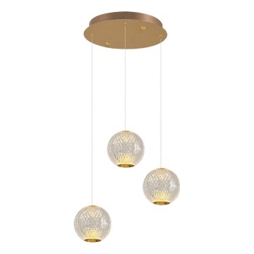 CREMONA Lampa Wisząca LED 3xLED/5W/230V 3000K Złota
