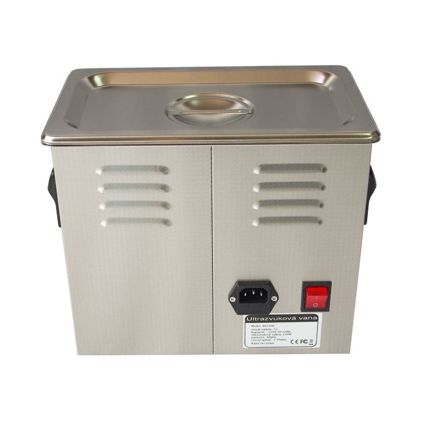 Cyfrowa myjka ultradźwiękowa 120W/230V 3 l