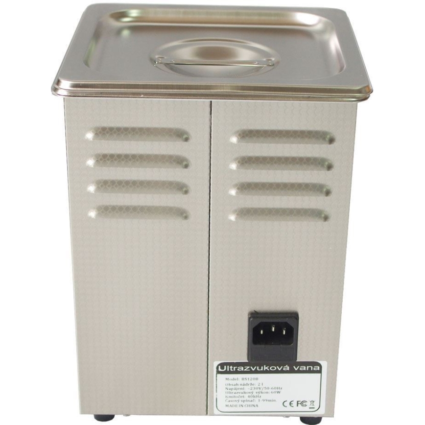 Cyfrowa myjka ultradźwiękowa z ogrzewaniem160W/230V 2 l