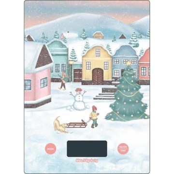 Cyfrowa waga kuchenna TORO 1xCR2032 — motyw wioski