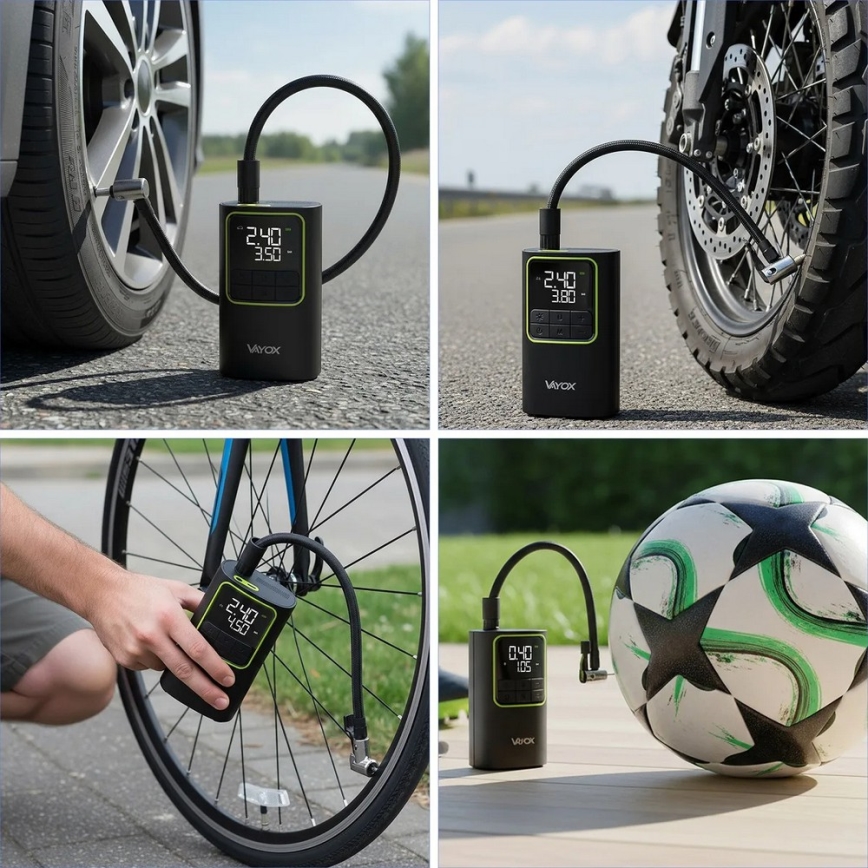 Cyfrowy kieszonkowy kompresor 5V 4000 mAh czarny