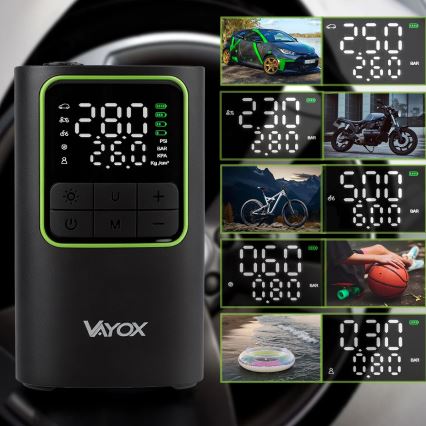 Cyfrowy kieszonkowy kompresor 5V 4000 mAh czarny