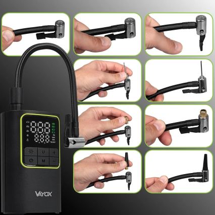 Cyfrowy kieszonkowy kompresor 5V 4000 mAh czarny