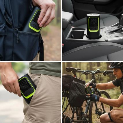 Cyfrowy kieszonkowy kompresor 5V 8000 mAh czarny