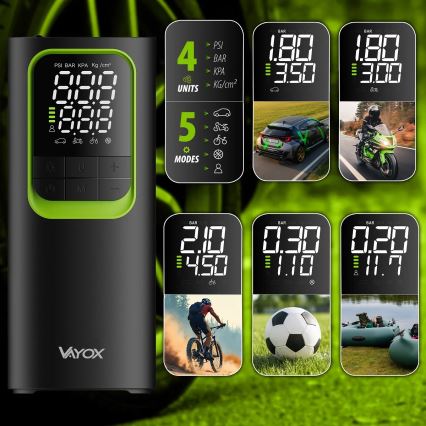 Cyfrowy kieszonkowy kompresor 5V 8000 mAh czarny