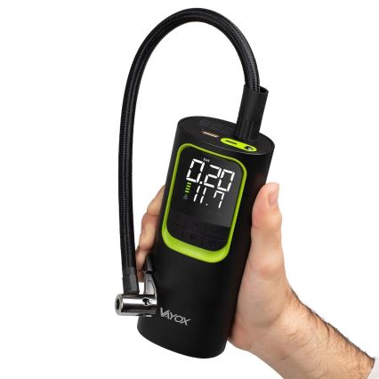 Cyfrowy kieszonkowy kompresor 5V 8000 mAh czarny