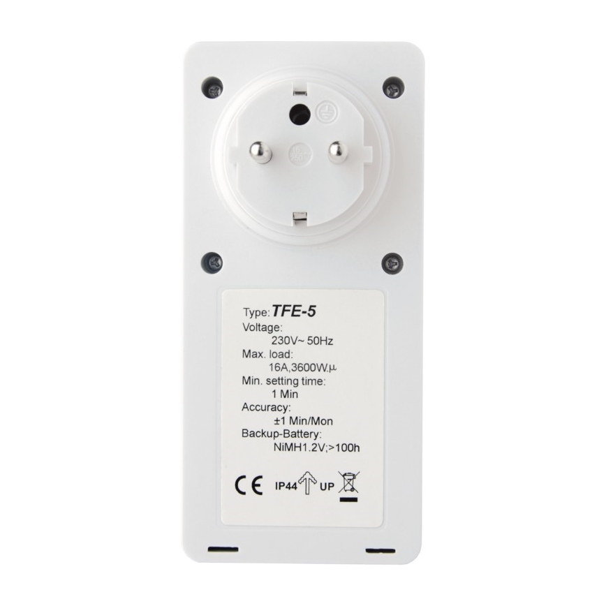 Cyfrowy programator czasowy 230V/16A IP44