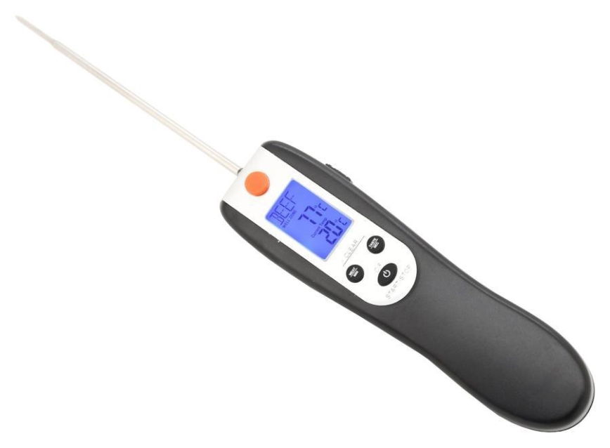 Cyfrowy składany termometr do mięsa 0-300°C zasilany 2xAAA