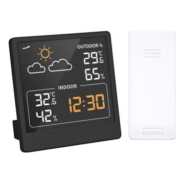 Cyfrowy termometr 5V/2xAAA + 2xAAA czarny