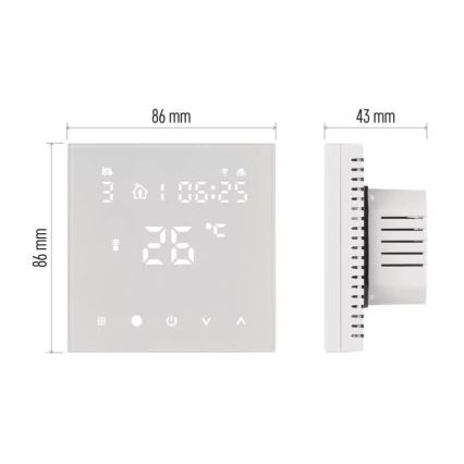 Cyfrowy termostat do ogrzewania podłogowego GoSmart 230V/16A Wi-Fi Tuya