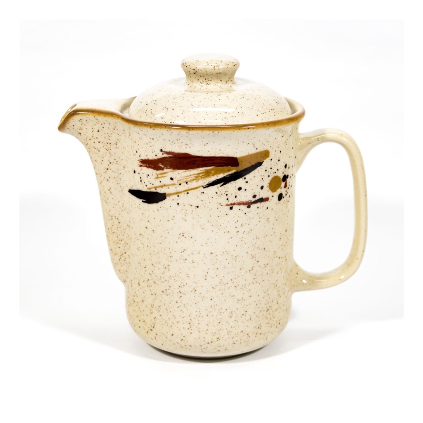 Czajnik ceramiczny Glob z pokrywką beżowy