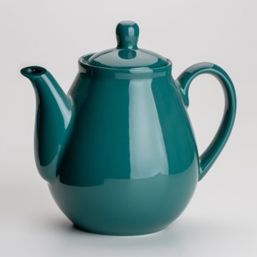 Czajnik ceramiczny z pokrywką turkusowy