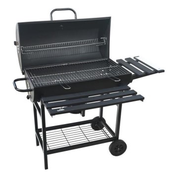 Czarny grill na węgiel drzewny