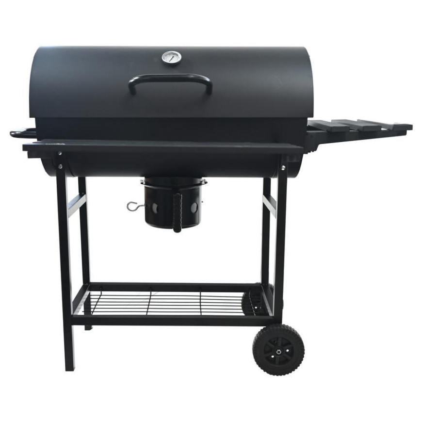 Czarny grill na węgiel drzewny