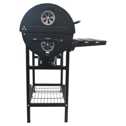 Czarny grill na węgiel drzewny