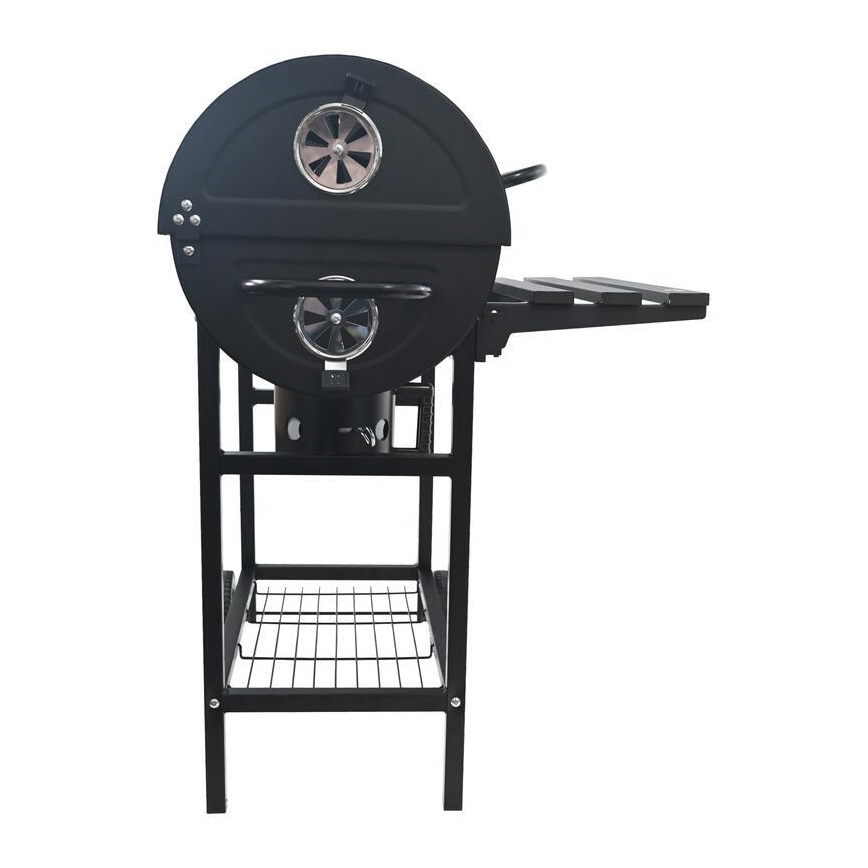 Czarny grill na węgiel drzewny