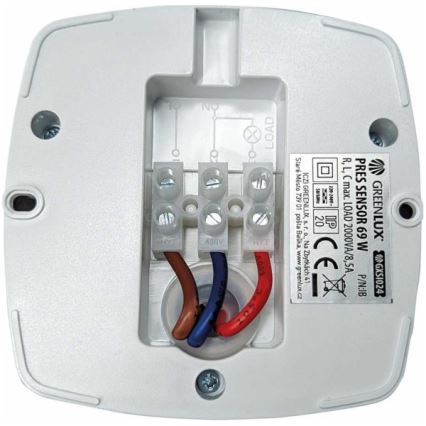 Czujnik obecności PRES SENSOR 2000W, biały