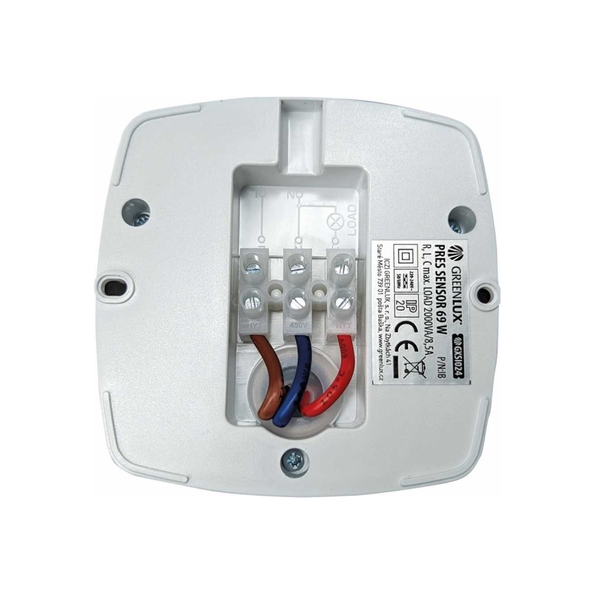 Czujnik obecności PRES SENSOR 2000W, biały