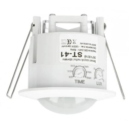 Czujnik ruchu i zmierzchu ST41 360 ° biały