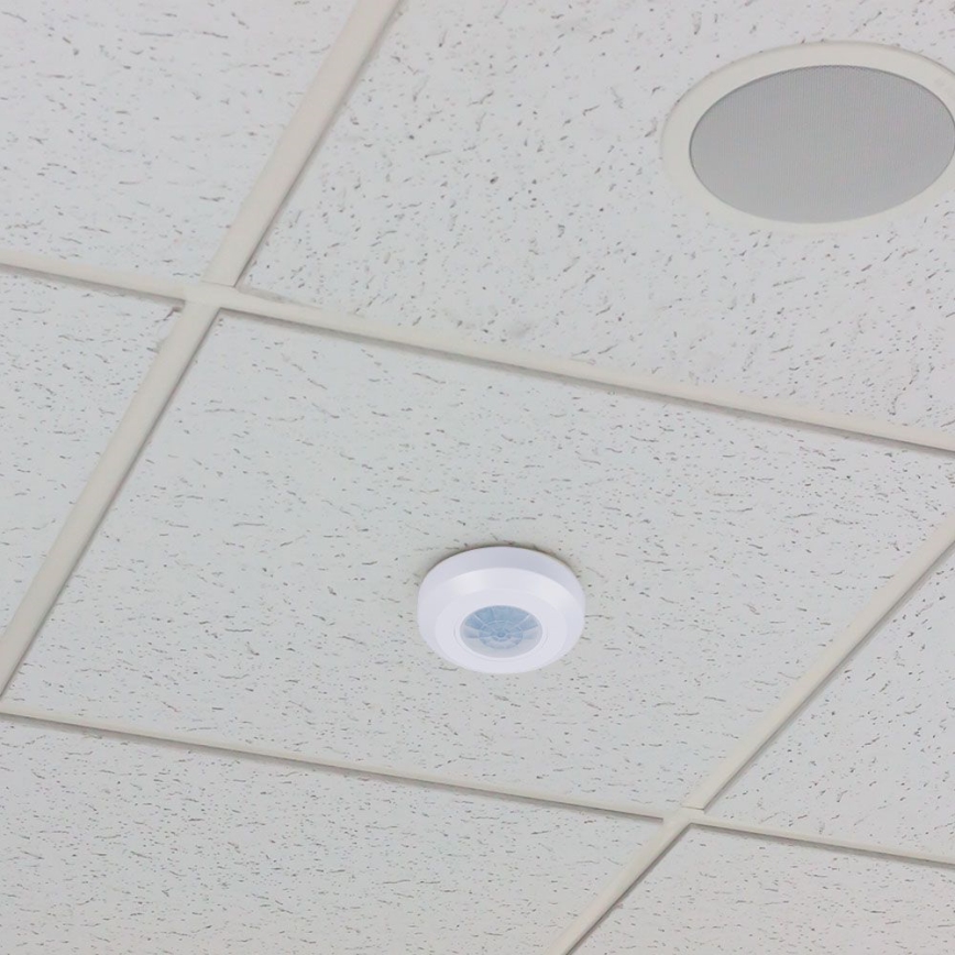 Czujnik ruchu na podczerwień 360° 200W/230V biały