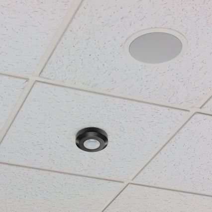 Czujnik ruchu na podczerwień 360° 200W/230V czarne