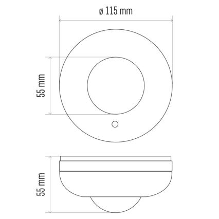 Czujnik ruchu PIR B 360° 1200W/230V biały