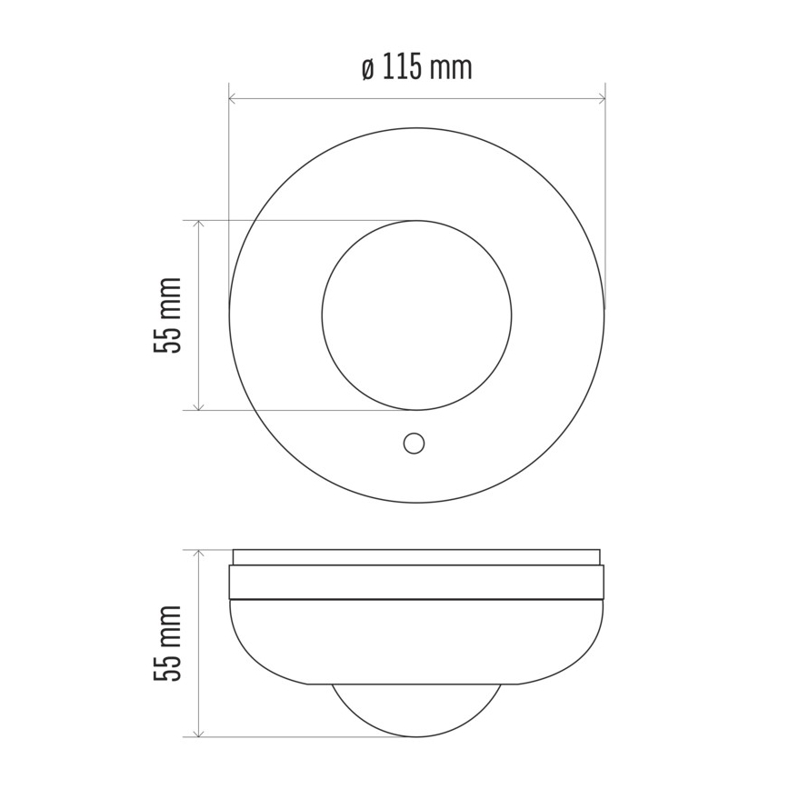 Czujnik ruchu PIR B 360° 1200W/230V biały