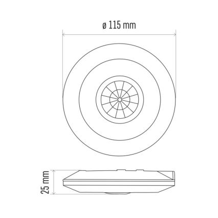 Czujnik ruchu PIR B 360° 2000W/230V biały