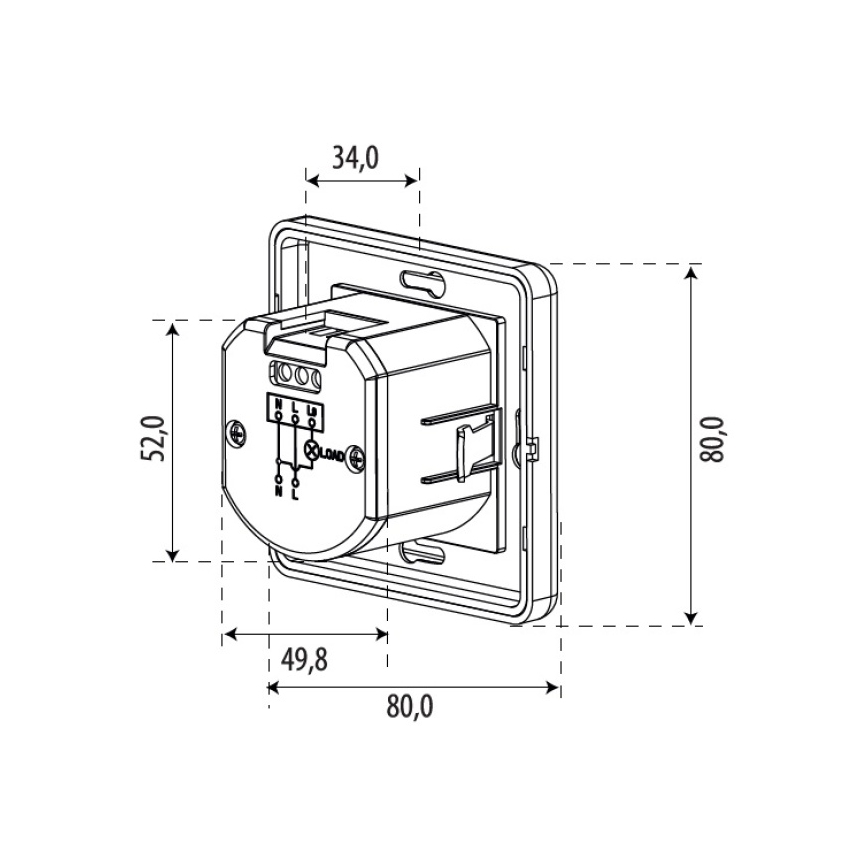 Czujnik ruchu SENSOR 1200W biały