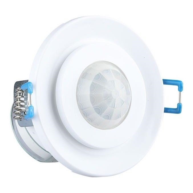 Czujnik ruchu wpuszczany PIR 360° 400W/230V biały