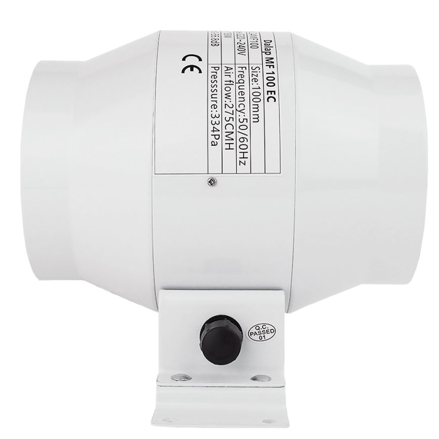 Dalap 24MF100 - Wentylator kanałowy z energooszczędnym silnikiem i regulatorem obrotów MF 100 EC 18W/230V