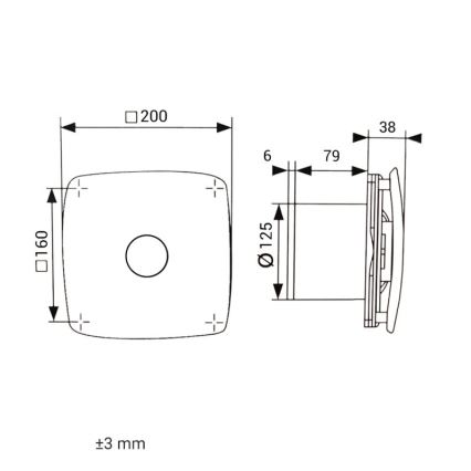 Dalap 41094 - Wentylator osiowy 125 ONYX 16W/230V