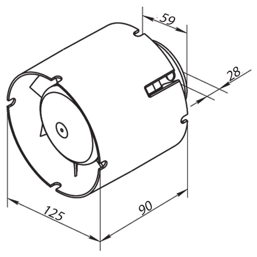 Dalap 41404 - Osiowy wentylator kanałowy 125 SD 24W/230V