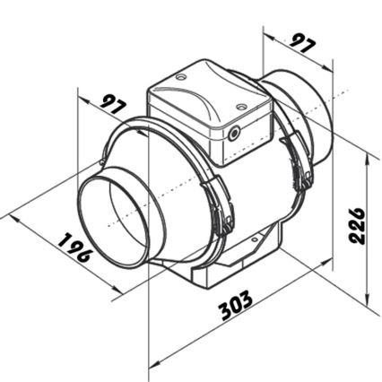 Dalap 8199 - Wentylator osiowy AP PROFI 100 25W/230V