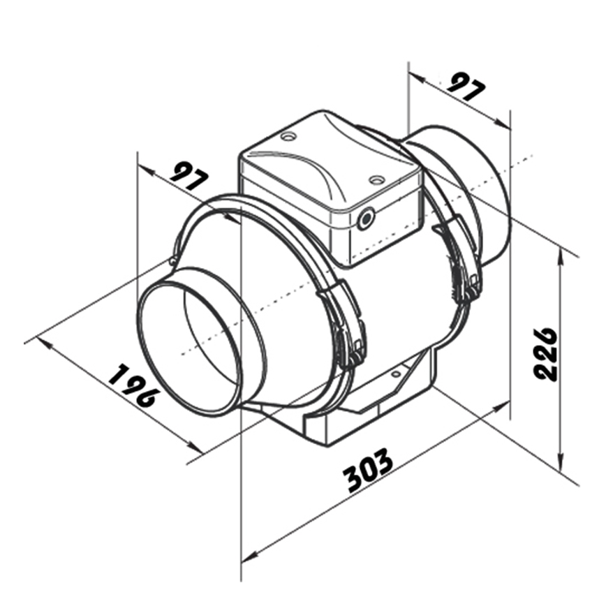 Dalap 8199 - Wentylator osiowy AP PROFI 100 25W/230V