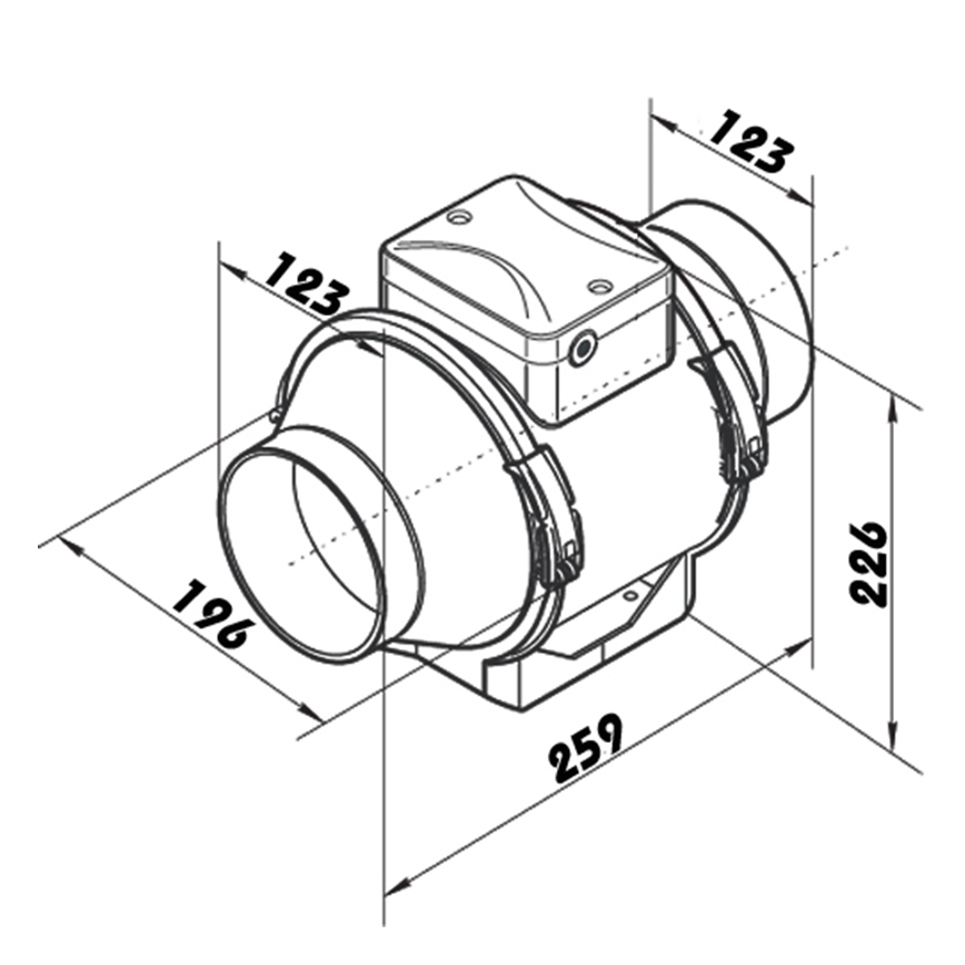 Dalap 8207 - Wentylator osiowy AP PROFI 125 29W/230V