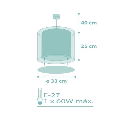 Dalber 41002H - Żyrandol dziecięcy DOTS 1xE27/60W/230V