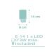 Dalber 41005H - LED Lampka do gniazda DOTS 1xE14/0,3W/230V