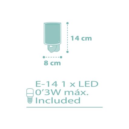 Dalber 41005H - LED Lampka do gniazda DOTS 1xE14/0,5W/230V