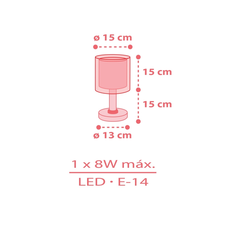 Dalber 41191 - Lampka dziecięca RAINBOW 1xE14/8W/230V kolorowa