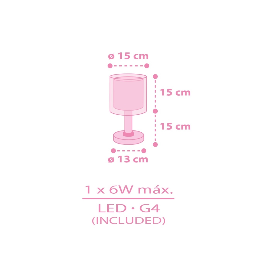 Dalber 41251 - LED lampka dziecięca HELLO KITTY&FRIENDS 1xG4/4W/230V różowa