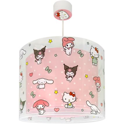 Dalber 41252 - Żyrandol dziecięcy HELLO KITTY&FRIENDS 1xE27/15W/230V różowy