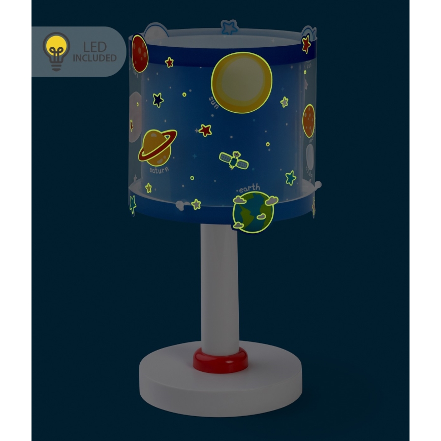 Dalber 41341N - LED lampka dziecięca PLANETS 1xG4/4W/230V niebieska