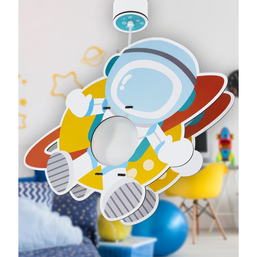 Dalber 41347 - Żyrandol dziecięcy ASTRONAUT 1xE27/15W/230V
