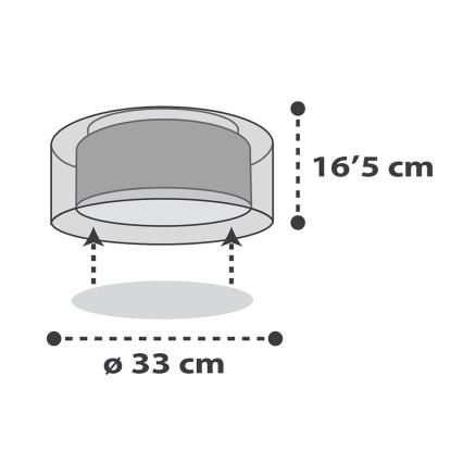 Dalber 41416E - Plafon dziecięcy CLOUDS 2xE27/60W/230V szary